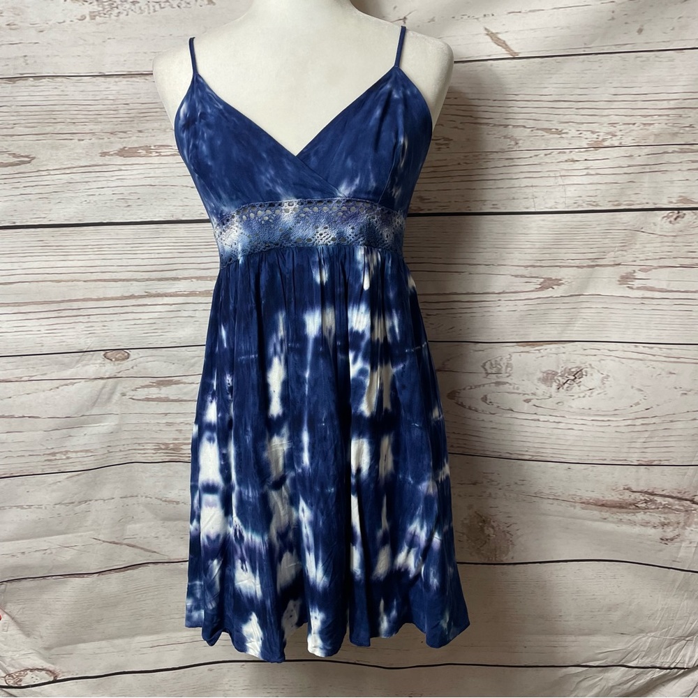 Miami dark blue tie-dye dress! Size M, in excellent condition!